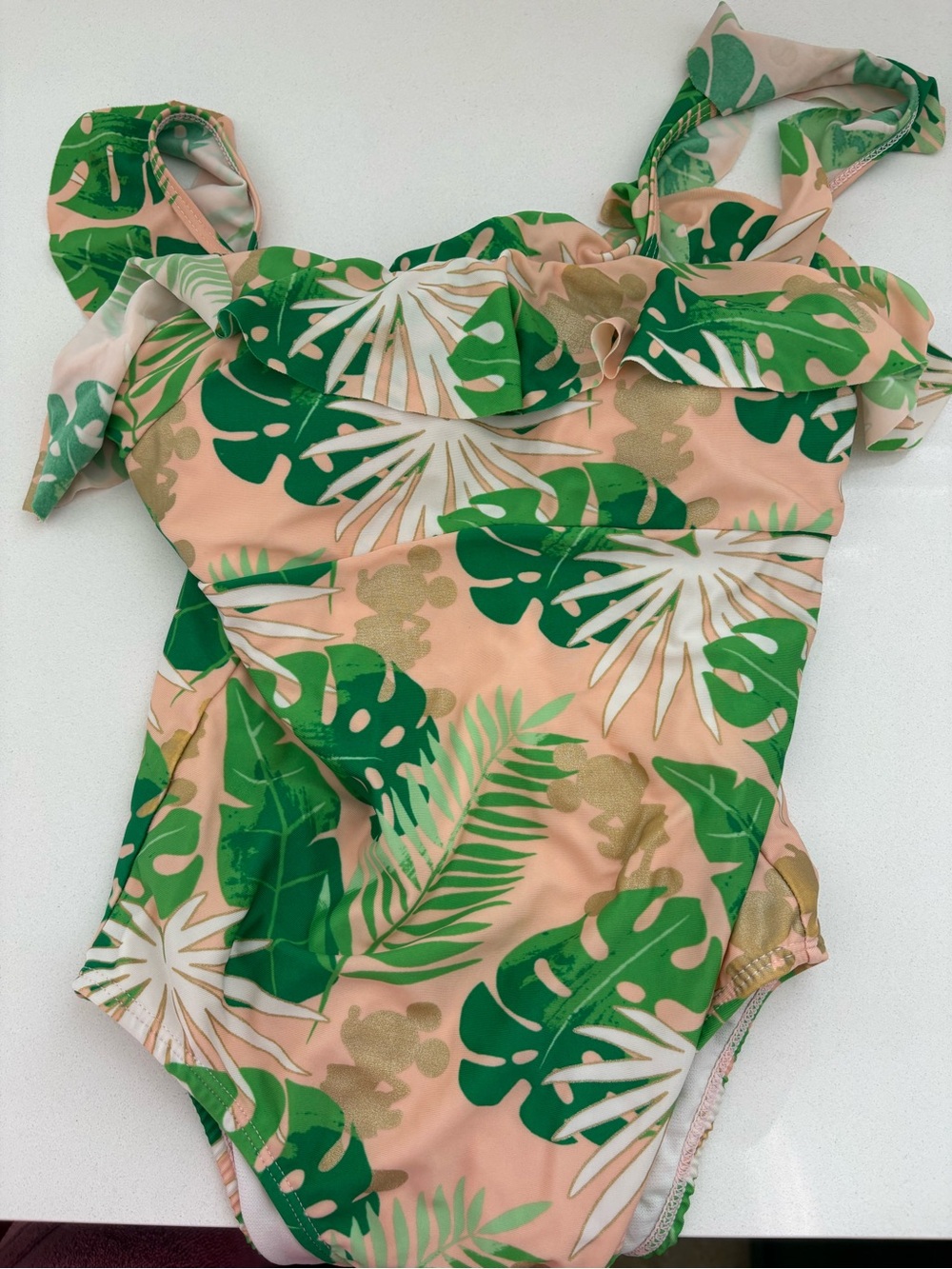 Women’s Green Tropical Disney One-Piece Swimsuit